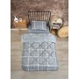 ETE HOMETEX TEK KİŞİLİK LÜX WELSOFT YORGAN SETİ SAFİR GRİ 155X215CM 8696474231850